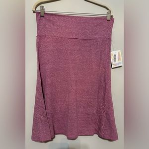 Nwt lularoe azure skirt heather pink size xl